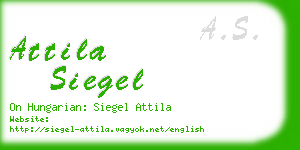 attila siegel business card
